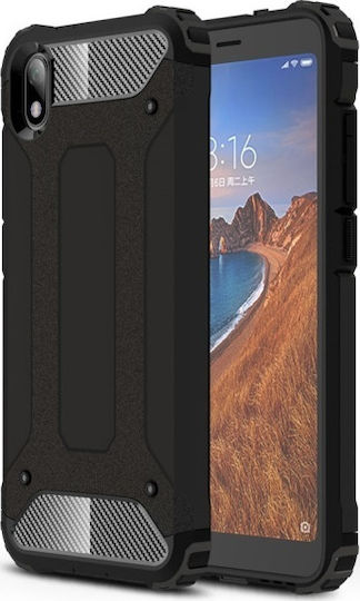 Hurtel Tough Armor Back Cover Plastic Negru (Redmi 7A)