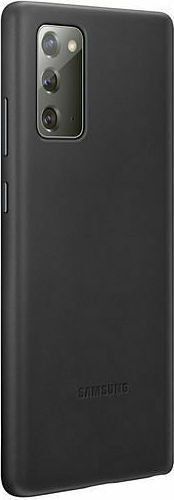 Samsung Leather Cover Back Cover Δερμάτινο Μαύρο (Galaxy Note 20)