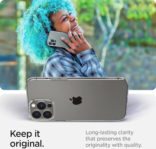 Spigen AirSkin Umschlag Rückseite Silikon 0.4mm Transparent (iPhone 13 Pro Max)
