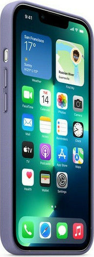 Apple Leather Case With MagSafe Back Cover Δερμάτινο Wisteria (iPhone 13 Pro)