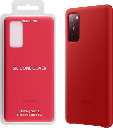 Samsung Silicone Cover Back Cover Silicon Roșu (Galaxy S20 FE)