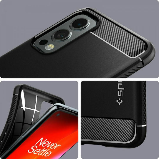 Spigen Rugged Armor Umschlag Rückseite Silikon 2mm Matte Black (OnePlus Nord 2)