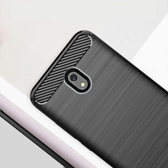 Hurtel Rugged Carbon Back Cover Σιλικόνης Μαύρο (Redmi 8A)