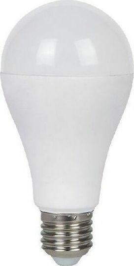 V-TAC VT-2017 Λάμπα LED 17W 130mm για Ντουί E27 και Σχήμα A65 Φυσικό Λευκό 1521lm
