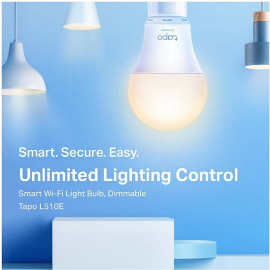 TP-LINK Tapo L510E Smart LED Bulbs 8.7W for Socket E27 Warm White 806lm Dimmable v1 2pcs