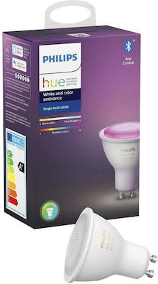 Philips Bec inteligent LED 5.7W pentru Soclu GU10 și Formă PAR16 RGBW 350lm Reglabil în intensitate