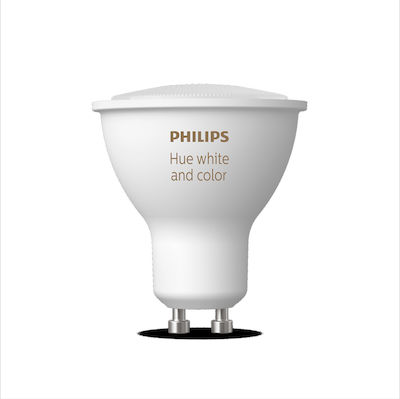 Philips Bec inteligent LED 5.7W pentru Soclu GU10 și Formă PAR16 RGBW 350lm Reglabil în intensitate