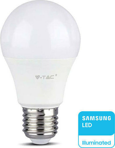 V-TAC VT-210 Λάμπα LED 9W 106mm για Ντουί E27 και Σχήμα A60 Φυσικό Λευκό 806lm