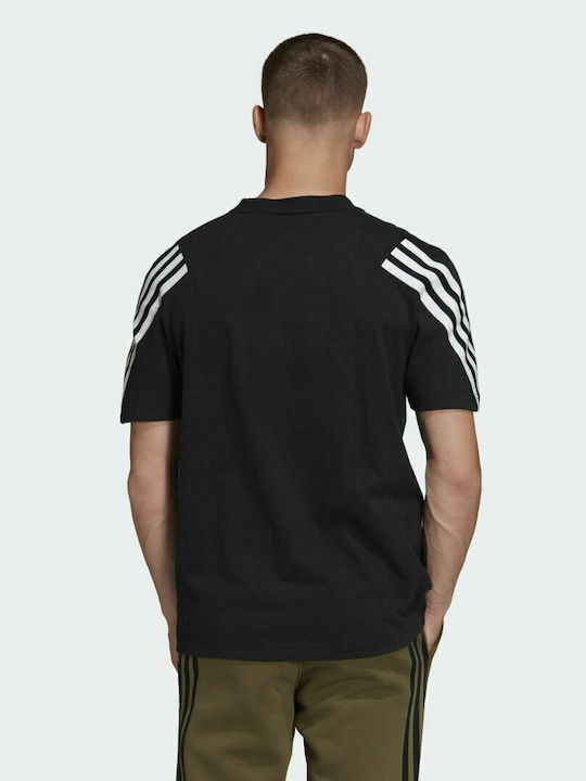 Adidas Future Icons 3-Stripes Herren Sport T-Shirt Kurzarm Schwarz