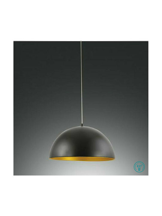 Fabas Luce Dingle Hängelampe Schwarz mit Fassung E27 40cm.