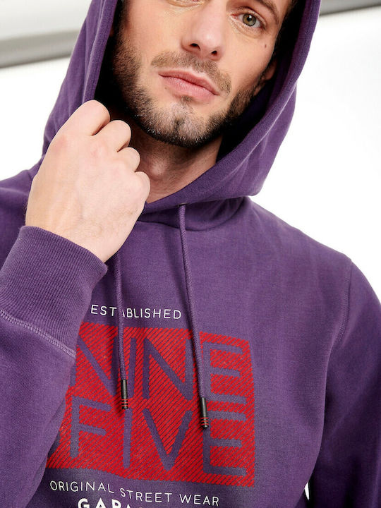 GAM004-20606 Sweatshirt mit Kapuze Violet