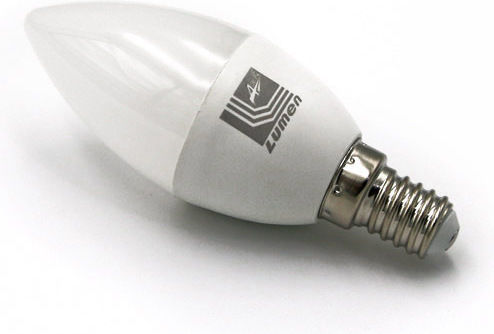 Adeleq Bec LED 6W 102mm pentru Soclu E14 și Formă C37 Alb rece 540lm