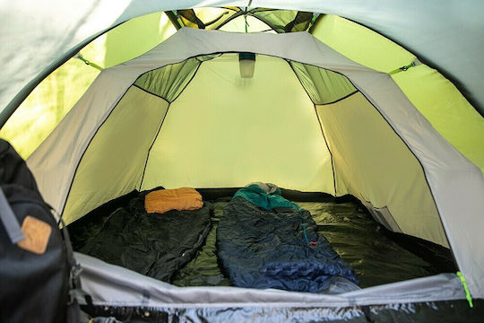 Peme Climate 3 Camping Tent Igloo Mountaineering Khaki with Double Cloth 4 Seasons for 3 People Waterproof 3000mm 310x180x120cm