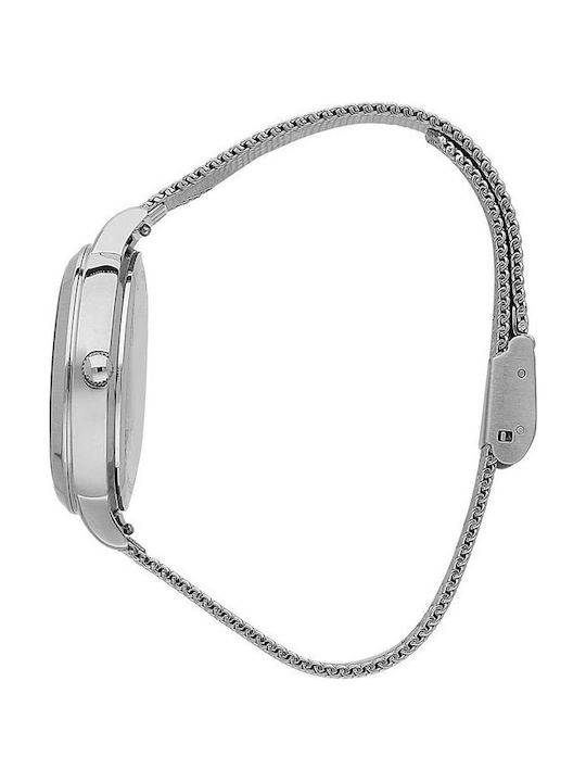 Fleurette Womens Watch 34mm Battery with Silver Stainless Steel Bracelet