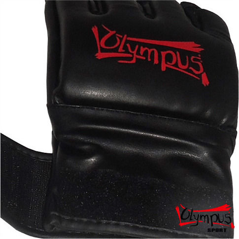 Olympus Sport UFC Style Synthetic Leather MMA Gloves Black