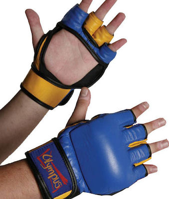 Olympus Sport 4009409 Γάντια ΜΜΑ από Συνθετικό Δέρμα Μπλε