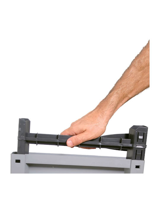Dulap cu două uși Plastic cu 4 Rafturi Gri 65x45x181cm