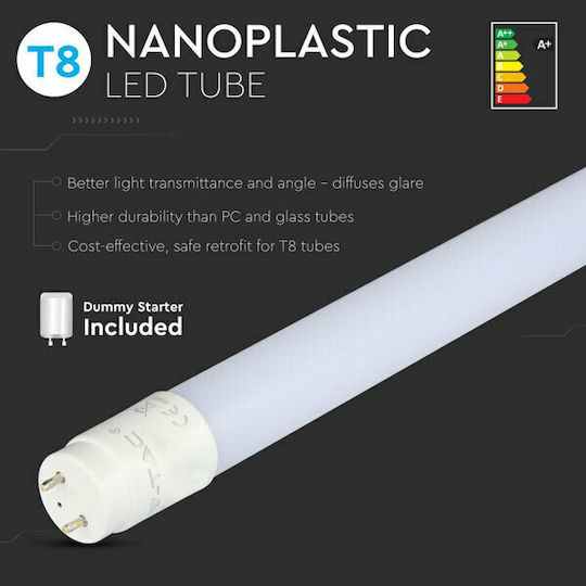 V-TAC LED Bulb 22W Fluorescent Type 150εκ. for Socket G13 and Shape T8 Natural White 1900lm