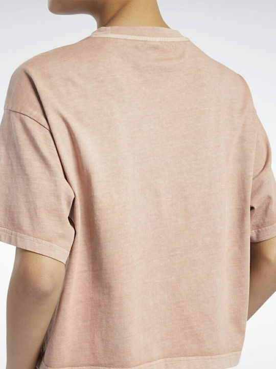 Classics Natural Dye Women's Summer Crop Top Cotton Short Sleeve Canyon Coral