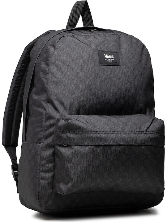 Vans Old Skool Check School Bag Backpack Junior High-High School Black with Water Bottle Holder 22Liters