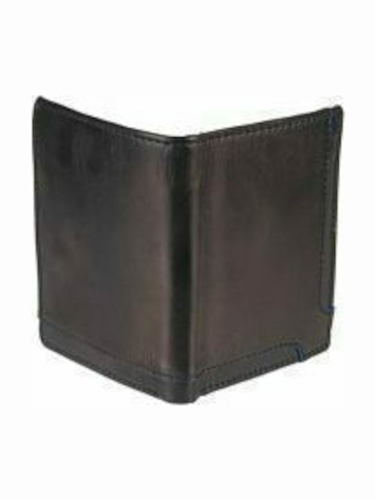AN Leather Men's Wallet Classic Black/Blue