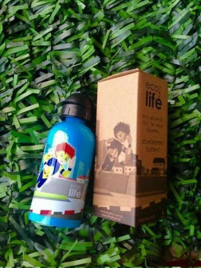 Ecolife Παιδικό Παγούρι Ανοξείδωτο με Pop-Up Καπάκι Γαλάζιο 500ml