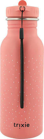 Trixie Kids Water Bottle Stainless Steel with Screw Cap Non Spill Mrs Flamingo 500ml
