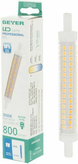 Geyer LED-Lampe 9W 118mm für Fassung R7S Kühles Weiß 900lm