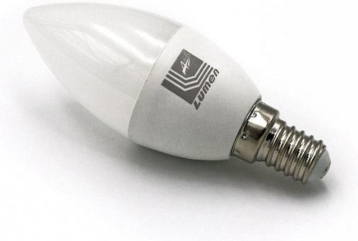 Adeleq Bec LED 7W 100mm pentru Soclu E14 și Formă C37 Alb natural 700lm