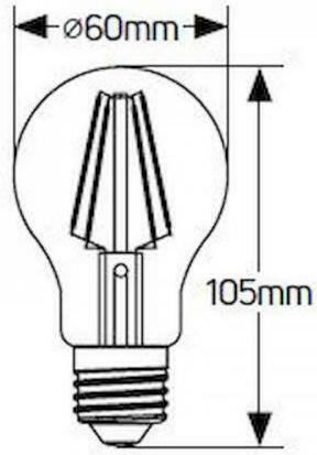 Geyer Λάμπα LED 6W για Ντουί E27 και Σχήμα A60 Θερμό Λευκό 480lm Dimmable