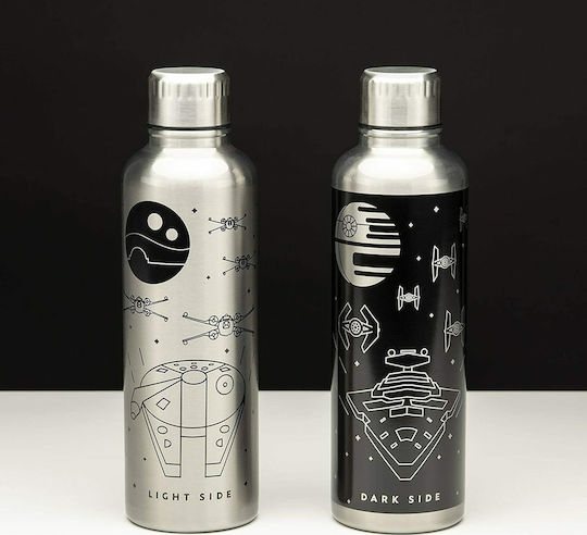 Paladone Kids Water Bottle Star Wars Stainless Steel with Screw-on Cap Non Spill Gold 500ml