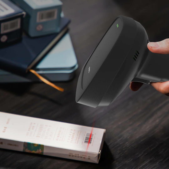 Deli Scanner Χειρός Ενσύρματο με Δυνατότητα Ανάγνωσης 1D Barcodes