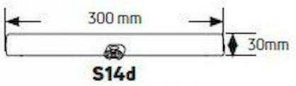 Geyer Λάμπα LED 5W 300mm για Ντουί S14d και Σχήμα Linestra Θερμό Λευκό 450lm