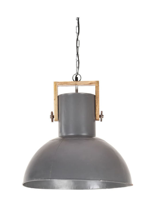 vidaXL Pendant Light Single-Light Bell for Socket E27 Gray