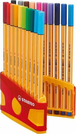 Stabilo Point 88 Μαρκαδόροι Σχεδίου Color Parade St8820-031 0.4mm Σετ 20 χρώματα