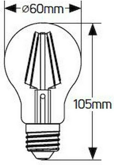 Geyer LED Glühbirne 4W Für E27 Fassung Und Form A60 Gelbe 300lm