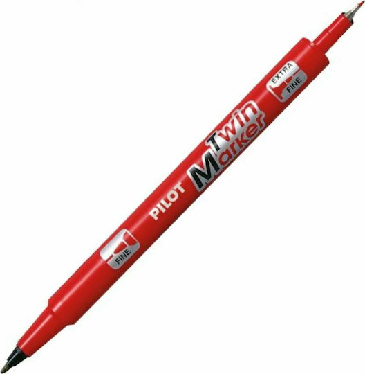 Pilot Twin Marker Μαρκαδόρος Σχεδίου Κόκκινος 2mm