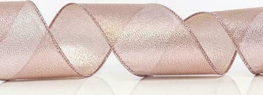 Eurolamp Weihnachtliche Farbband Stoff Rosa 91x30.8cm 2Stück