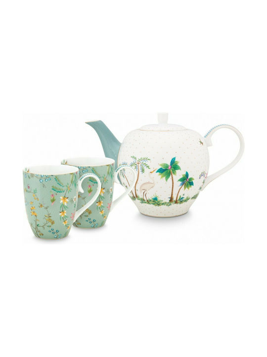 PiP Studio Jolie Flowers Κούπα από Πορσελάνη Blue 350ml