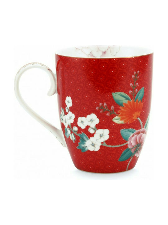 PiP Studio Blushing Birds Ceramic Cup Red 350ml