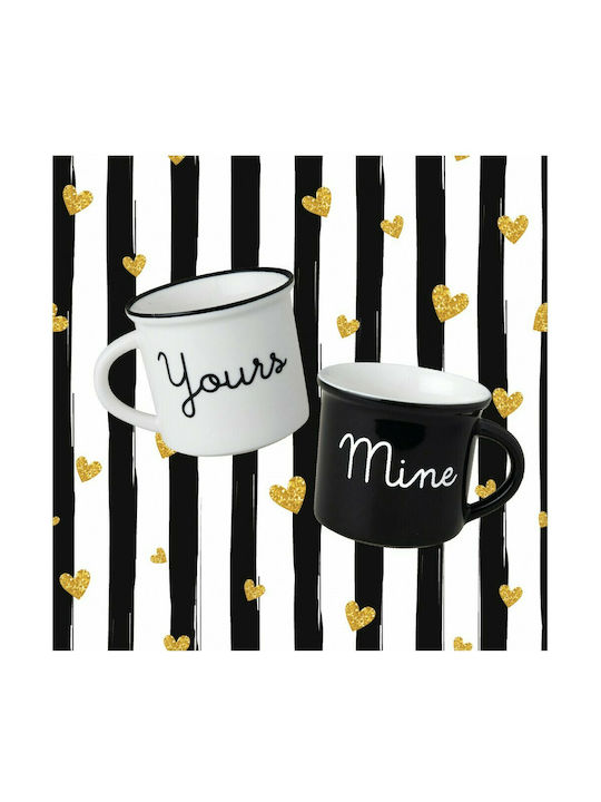 Dutch Rose Yours-Mine Cană Ceramică Albă 330ml