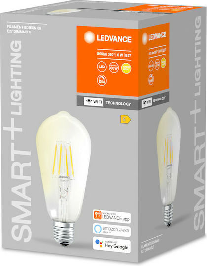 Ledvance Smart Λάμπα LED 5.5W για Ντουί E27 Θερμό Λευκό 806lm Dimmable