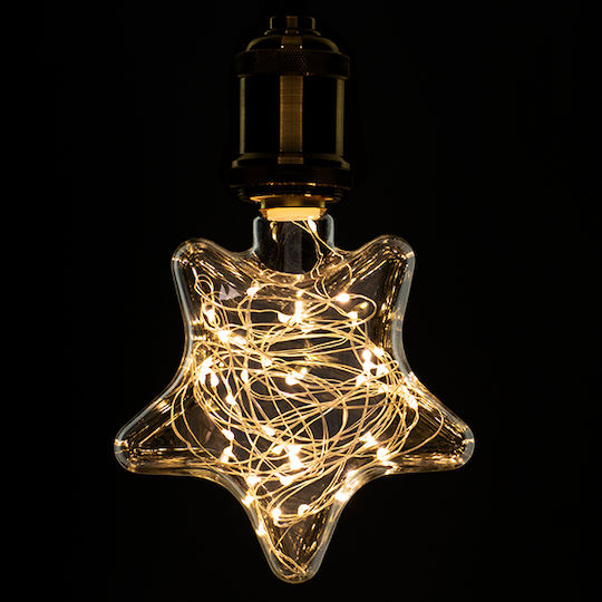 GloboStar Edison Retro Λάμπα LED 2W 180mm για Ντουί E27 Θερμό Λευκό 160lm