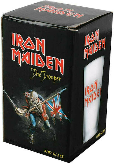 Global Iron Maiden - The Trooper Стъклена Чаша За Бира 500мл