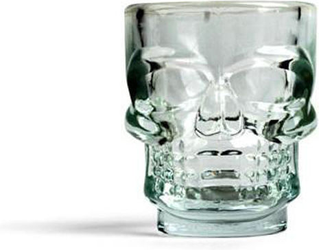 Kikkerland Skull Sportschützen Glas 44ml 4 Stück