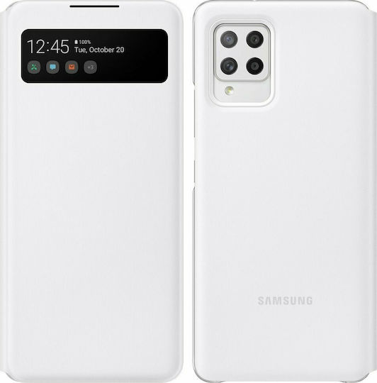 Samsung S View Buchen Sie Synthetisches Leder / Kunststoff Weiß (Galaxy A42)