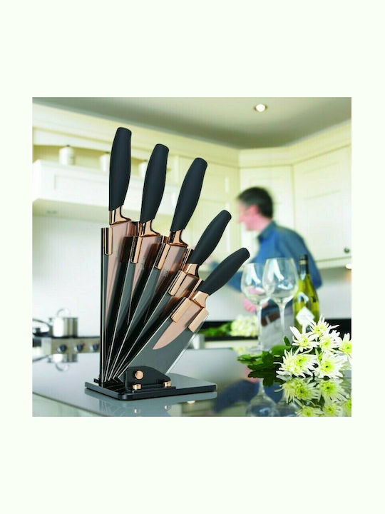 Taylor's Eye Witness Knife Set With Stand of Stainless Steel LMS23BKB8 5pcs