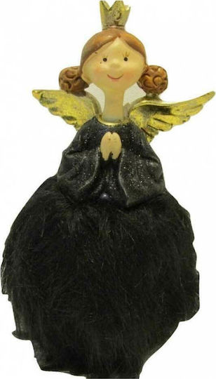Espiel Weihnachtliche Kunststoff Figur Cherub Schwarz Länge 4cm
