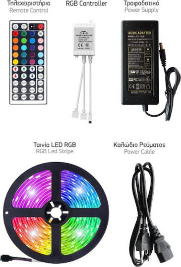 Spot Light Waterproof Smart LED Strip Wi-Fi 220V RGB Light 10m with Power Supply, Remote Control & WiFi Controller
