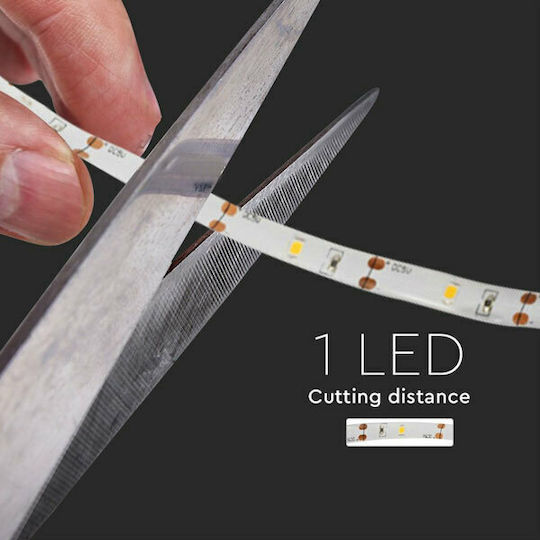 V-TAC Waterproof LED Strip Battery Warm White Light 1m Type SMD2835 with Motion Sensor & Power Supply